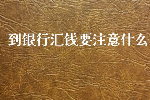 到银行汇钱要注意什么_https://wap.78312.cn_期货开户_第1张