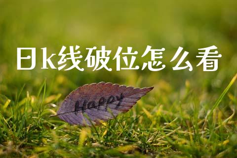 日k线破位怎么看_https://wap.78312.cn_外汇交易_第1张
