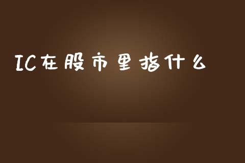 IC在股市里指什么_https://wap.78312.cn_外汇交易_第1张