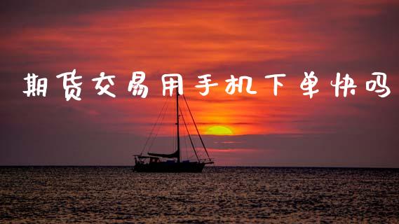期货交易用手机下单快吗_https://wap.78312.cn_金融监管_第1张
