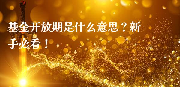 基金开放期是什么意思？新手必看！_https://wap.78312.cn_外汇交易_第1张