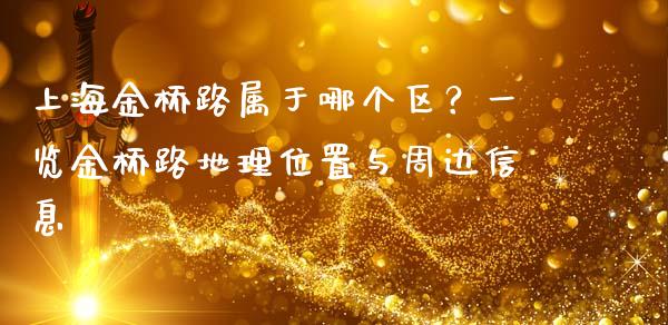 上海金桥路属于哪个区？一览金桥路地理位置与周边信息_https://wap.78312.cn_金融监管_第1张
