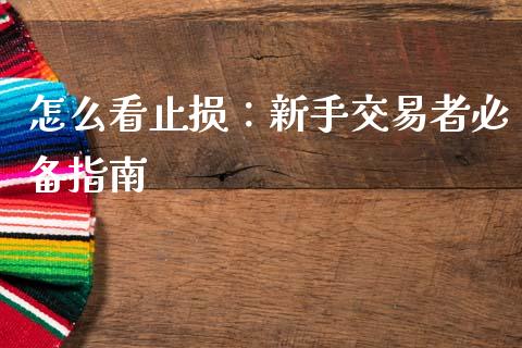 怎么看止损：新手交易者必备指南_https://wap.78312.cn_财经新闻_第1张