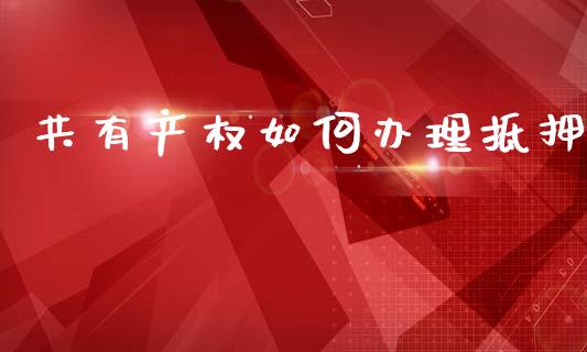 共有产权如何办理抵押_https://wap.78312.cn_全球市场_第1张