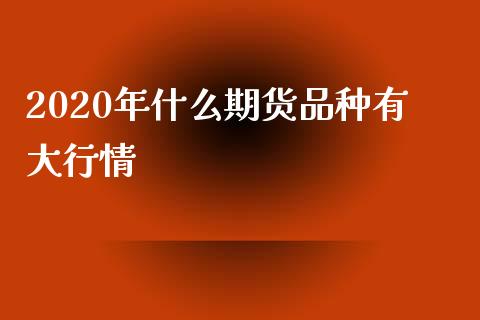 2020年什么期货品种有大行情_https://wap.78312.cn_财经新闻_第1张