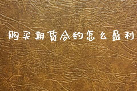 购买期货合约怎么盈利_https://wap.78312.cn_外汇交易_第1张