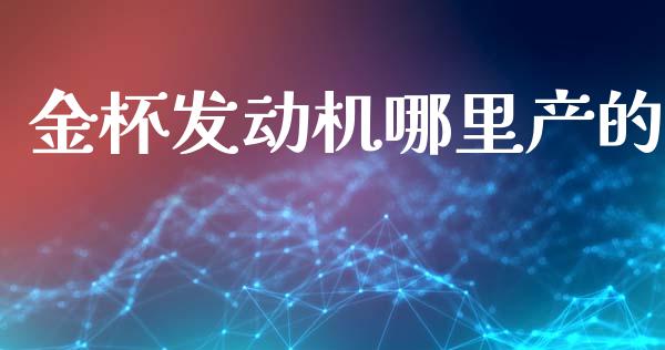 金杯发动机哪里产的_https://wap.78312.cn_全球市场_第1张