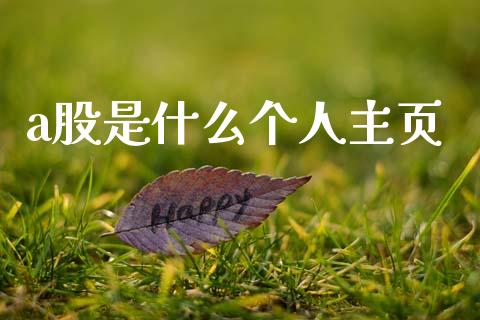 a股是什么个人主页_https://wap.78312.cn_财经新闻_第1张