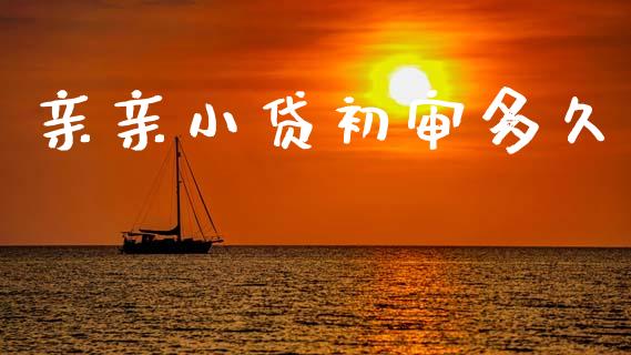 亲亲小贷初审多久_https://wap.78312.cn_全球市场_第1张