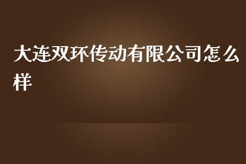 大连双环传动有限公司怎么样_https://wap.78312.cn_期货开户_第1张