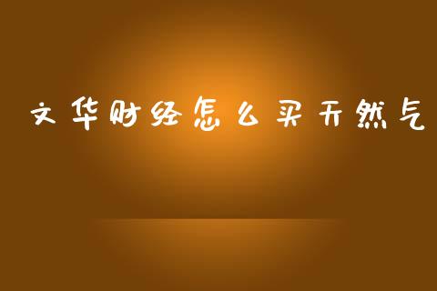 文华财经怎么买天然气_https://wap.78312.cn_金融监管_第1张