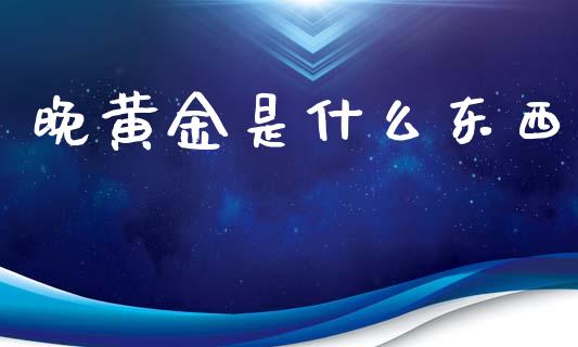 晚黄金是什么东西_https://wap.78312.cn_债券资讯_第1张