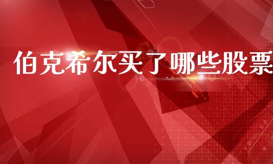 伯克希尔买了哪些股票_https://wap.78312.cn_外汇交易_第1张