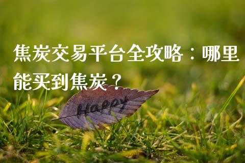 焦炭交易平台全攻略：哪里能买到焦炭？_https://wap.78312.cn_财经新闻_第1张