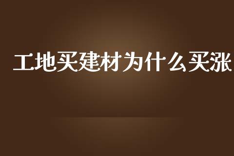 工地买建材为什么买涨_https://wap.78312.cn_外汇交易_第1张