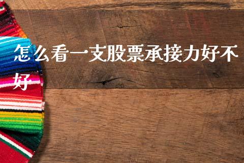 怎么看一支股票承接力好不好_https://wap.78312.cn_金融监管_第1张