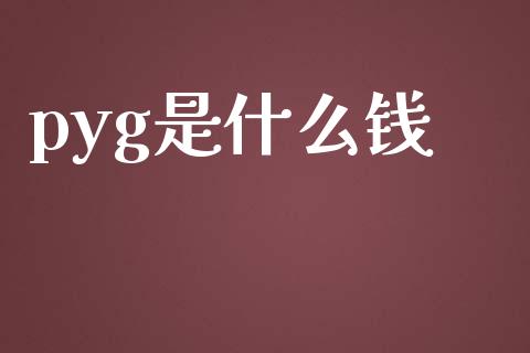 pyg是什么钱_https://wap.78312.cn_财经新闻_第1张