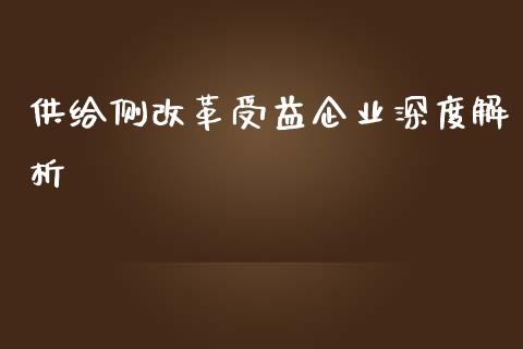 供给侧改革受益企业深度解析_https://wap.78312.cn_全球市场_第1张