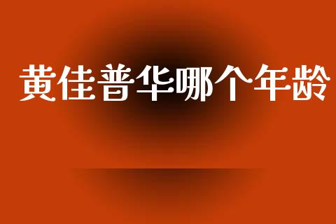 黄佳普华哪个年龄_https://wap.78312.cn_金融监管_第1张