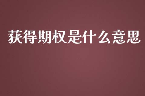 获得期权是什么意思_财经新闻_第1张_期货开户_金融监管_外汇交易_债券资讯_全球市场_财经新闻 获得期权是什么意思_https://wap.78312.cn_财经新闻_第1张