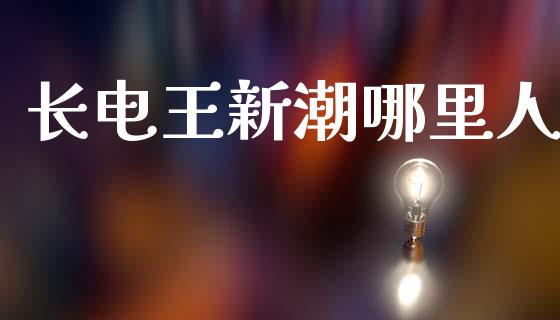 长电王新潮哪里人_https://wap.78312.cn_外汇交易_第1张