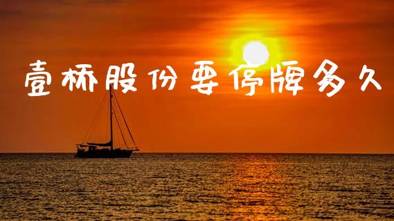 壹桥股份要停牌多久_https://wap.78312.cn_债券资讯_第1张