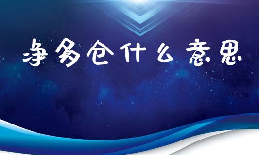 净多仓什么意思_https://wap.78312.cn_金融监管_第1张