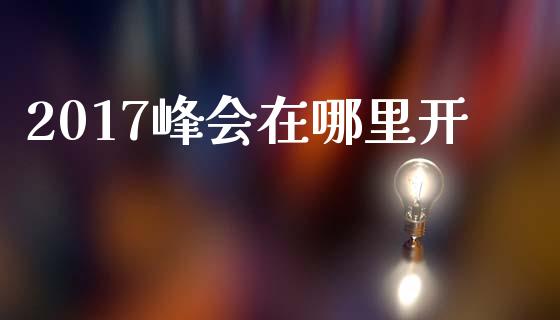 2017峰会在哪里开_https://wap.78312.cn_全球市场_第1张