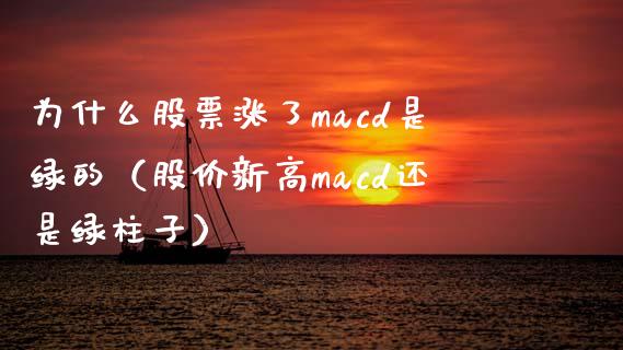 为什么股票涨了macd是绿的（股价新高macd还是绿柱子）_https://wap.78312.cn_债券资讯_第1张