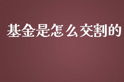 基金是怎么交割的_https://wap.78312.cn_金融监管_第1张