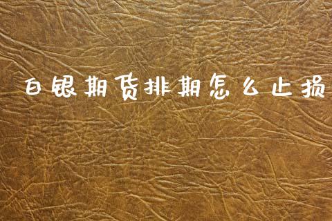 白银期货排期怎么止损_https://wap.78312.cn_财经新闻_第1张