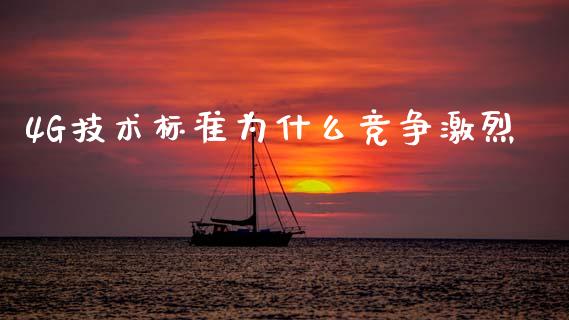 4G技术标准为什么竞争激烈_https://wap.78312.cn_财经新闻_第1张