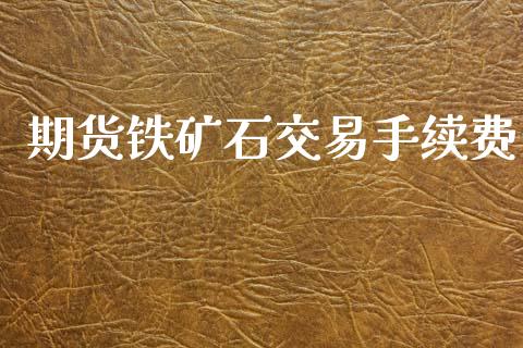 期货铁矿石交易手续费_https://wap.78312.cn_金融监管_第1张