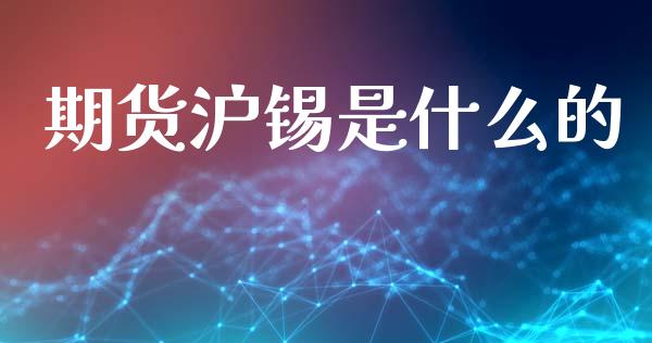 期货沪锡是什么的_https://wap.78312.cn_外汇交易_第1张