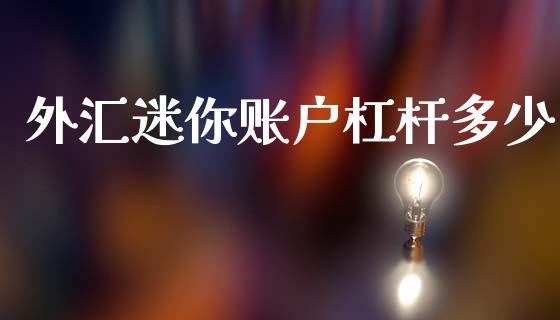 外汇迷你账户杠杆多少_https://wap.78312.cn_全球市场_第1张
