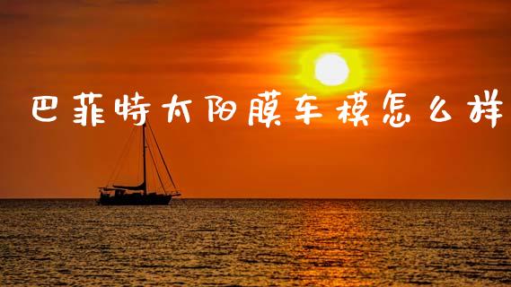 巴菲特太阳膜车模怎么样_https://wap.78312.cn_期货开户_第1张