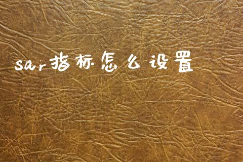 sar指标怎么设置_https://wap.78312.cn_全球市场_第1张