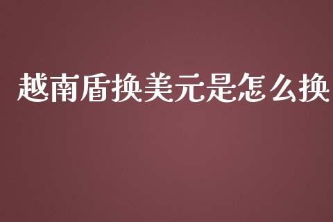 越南盾换美元是怎么换_https://wap.78312.cn_全球市场_第1张