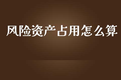 风险资产占用怎么算_https://wap.78312.cn_外汇交易_第1张