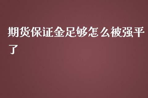 期货保证金足够怎么被强平了_https://wap.78312.cn_财经新闻_第1张
