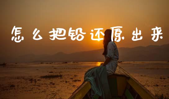 怎么把铅还原出来_https://wap.78312.cn_债券资讯_第1张
