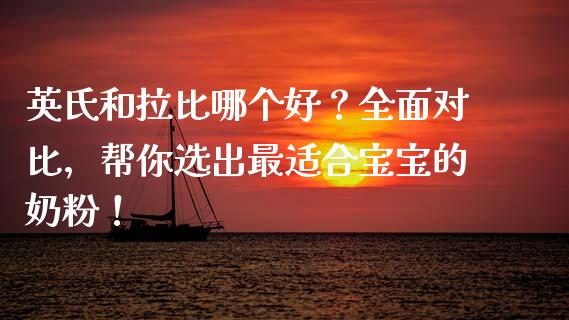 英氏和拉比哪个好？全面对比，帮你选出最适合宝宝的奶粉！_https://wap.78312.cn_金融监管_第1张