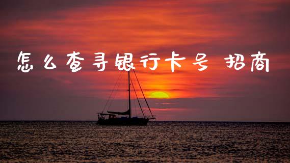 怎么查寻银行卡号 招商_https://wap.78312.cn_金融监管_第1张