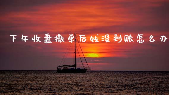 下午收盘撒单后钱没到账怎么办_https://wap.78312.cn_期货开户_第1张