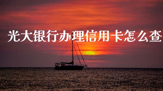 光大银行办理信用卡怎么查_https://wap.78312.cn_全球市场_第1张