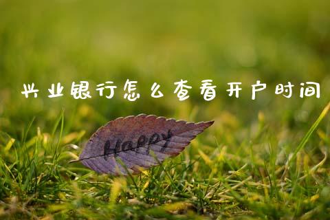 兴业银行怎么查看开户时间_https://wap.78312.cn_全球市场_第1张