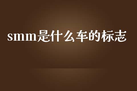 smm是什么车的标志_https://wap.78312.cn_债券资讯_第1张