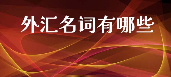 外汇名词有哪些_https://wap.78312.cn_期货开户_第1张