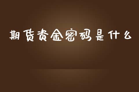 期货资金密码是什么_https://wap.78312.cn_外汇交易_第1张