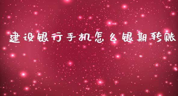 建设银行手机怎么银期转账_https://wap.78312.cn_财经新闻_第1张